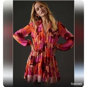 Maeve Tiered Long Sleeve Dresss